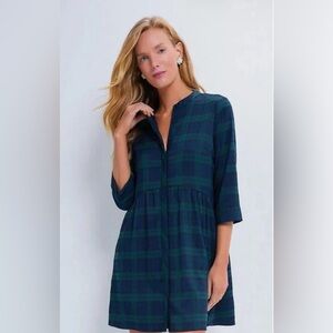 NWT Tuckernuck Blackwatch Plaid Navy Mini Dress